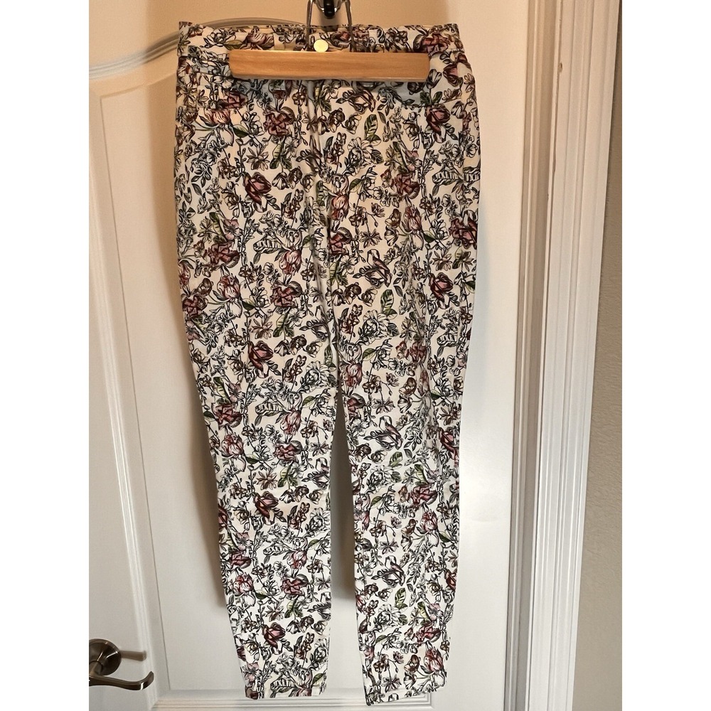 L'AGENCE Margot High Rise‎ Skinny Jean Hand Drawn Floral Size 25
